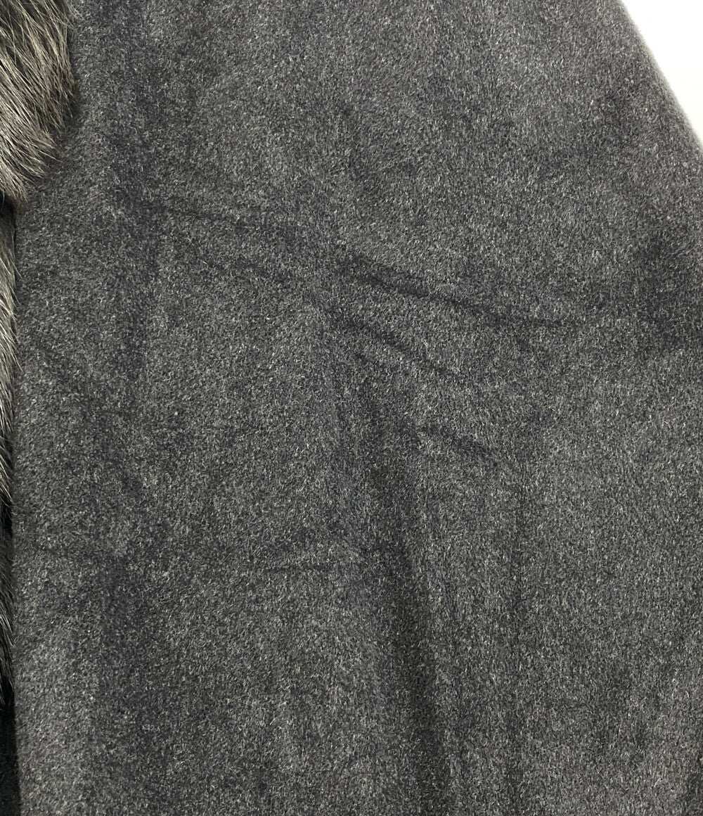 サガファーズ ポンチョ カシミヤ100 フォックスファー J-6103 レディース SIZE M-L SAGA FURS