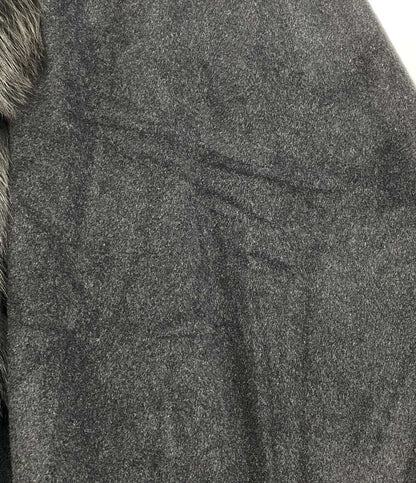 サガファーズ ポンチョ カシミヤ100 フォックスファー J-6103 レディース SIZE M-L SAGA FURS