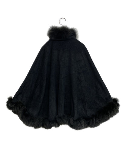 サガファーズ ポンチョ カシミヤ100 フォックスファー J-6103 レディース SIZE M-L SAGA FURS