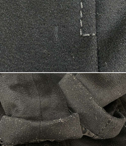 マックスマーラ コート ブラック ウール ビスコース ファー レディース SIZE 36 MAX MARA