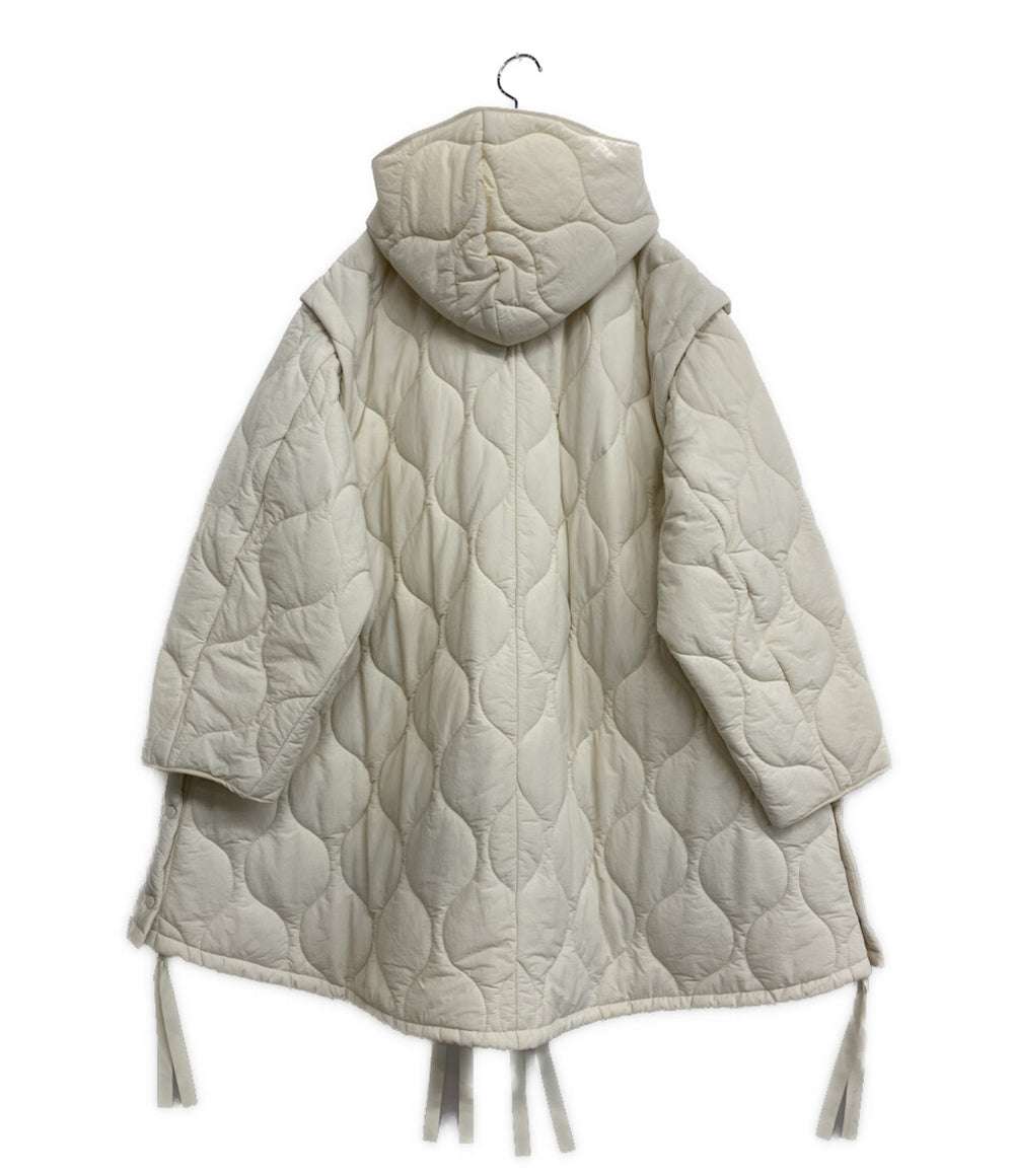 ルシェルブルー 2WAYパテッドコクーンコート キルティング ホワイト