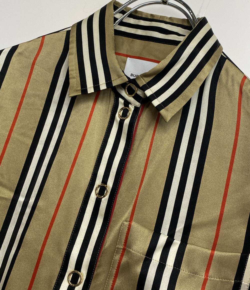 バーバリー 長袖シャツ Icon Stripe Shirt レディース SIZE UK 0 BURBERRY