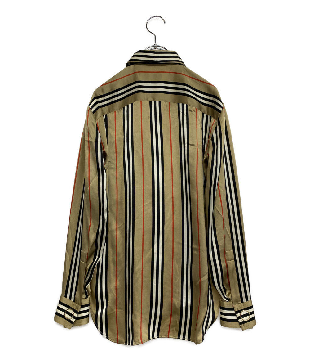 【未使用】BURBERRY アイコンテープ 長袖シャツ バーバリー 長袖シャツ Icon Stripe Shirt レディース SIZE UK 0