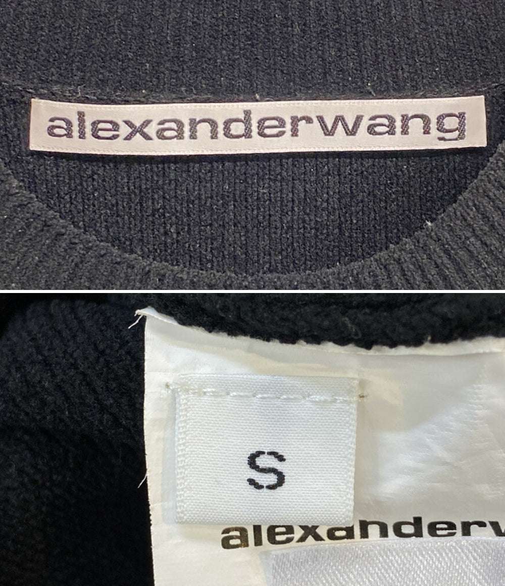アレキサンダーワン ショートスリーブプルオーバー エンボスロゴ リブシュニール レディース SIZE S ALEXANDER WANG