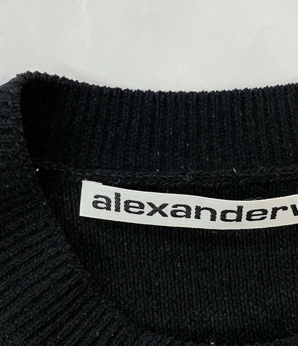 アレキサンダーワン ショートスリーブプルオーバー エンボスロゴ リブシュニール レディース SIZE S ALEXANDER WANG