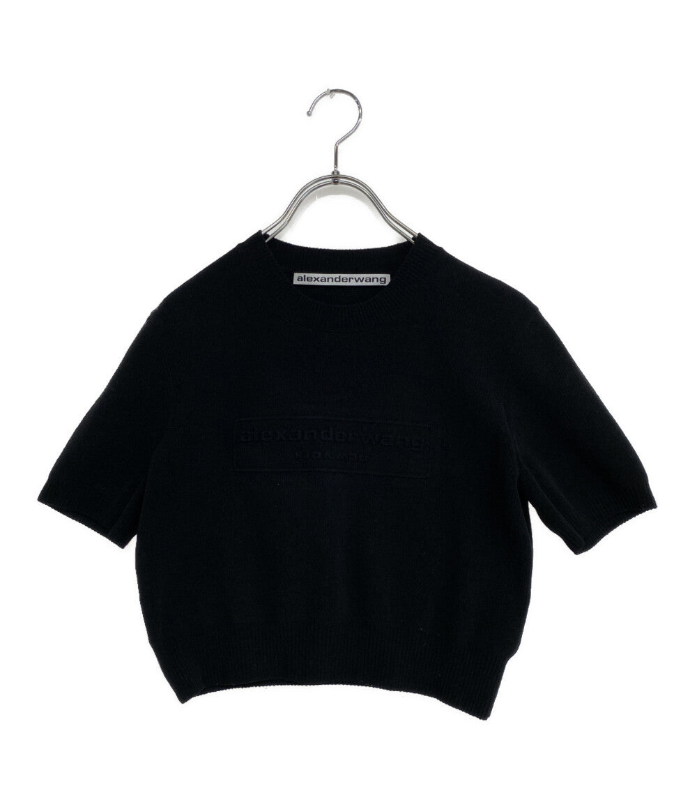 アレキサンダーワン ショートスリーブプルオーバー エンボスロゴ リブシュニール レディース SIZE S ALEXANDER WANG