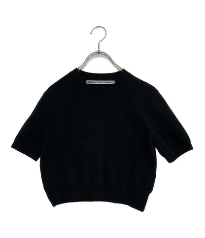 アレキサンダーワン ショートスリーブプルオーバー エンボスロゴ リブシュニール レディース SIZE S ALEXANDER WANG