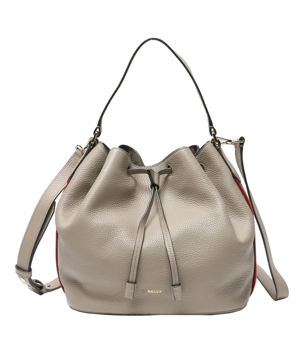 バリー ショルダーバッグ 巾着2way グレー レディース BALLY