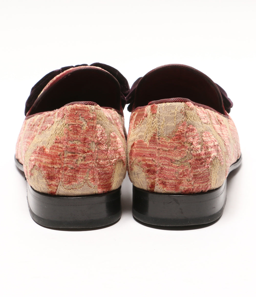 DOLCE ＆ GABBANA ドレスシューズ ベルベット ジャガード 6570 メンズ SIZE 8 ドルチェアンドガッバーナ