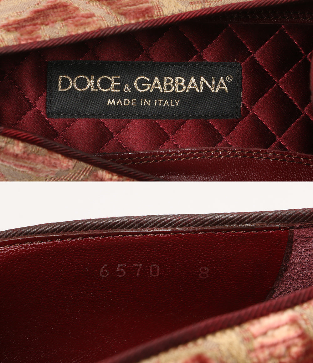DOLCE ＆ GABBANA ドレスシューズ ベルベット ジャガード 6570 メンズ SIZE 8 ドルチェアンドガッバーナ