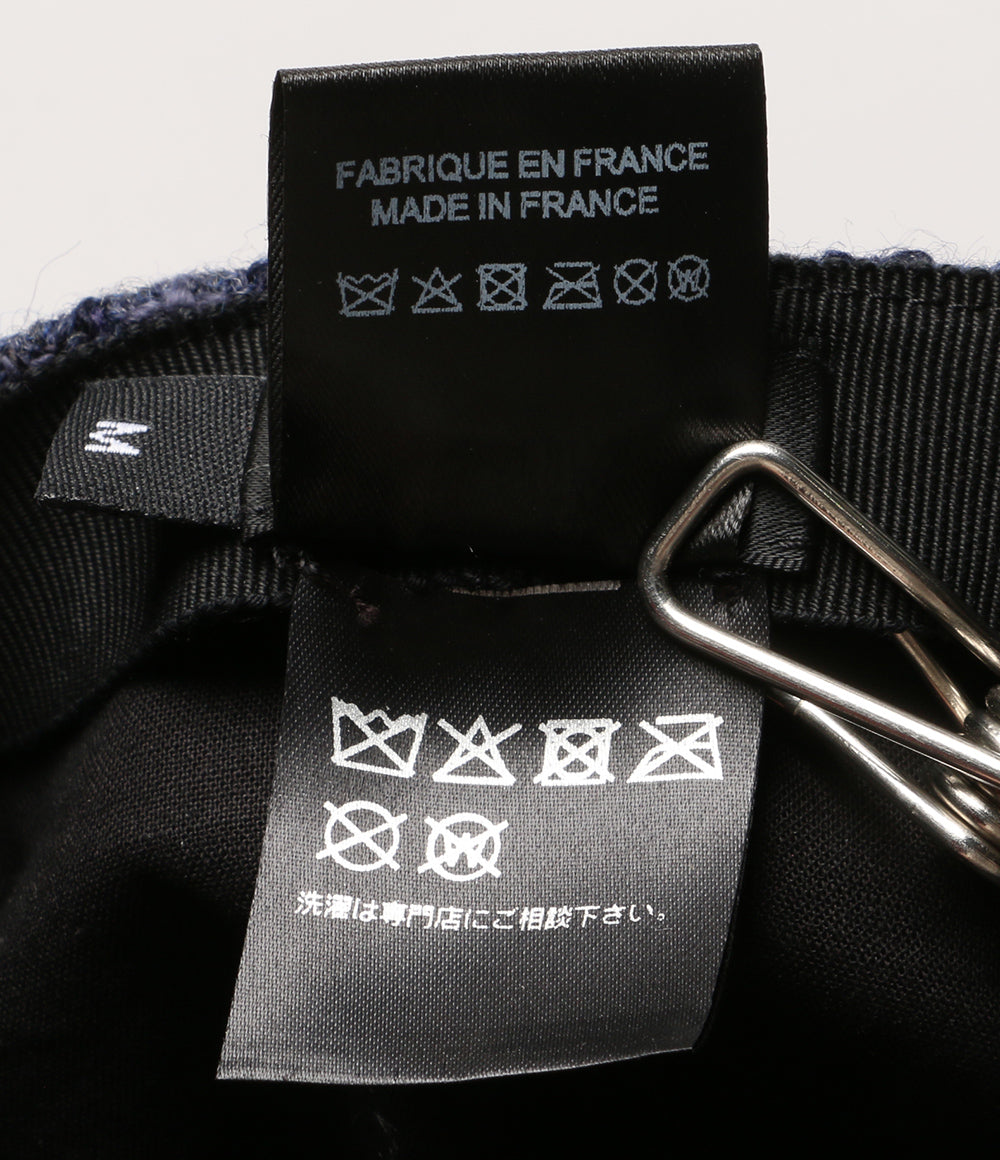 CHANEL キャップ ネイビー ツイード ココマーク 22AW レディース SIZE