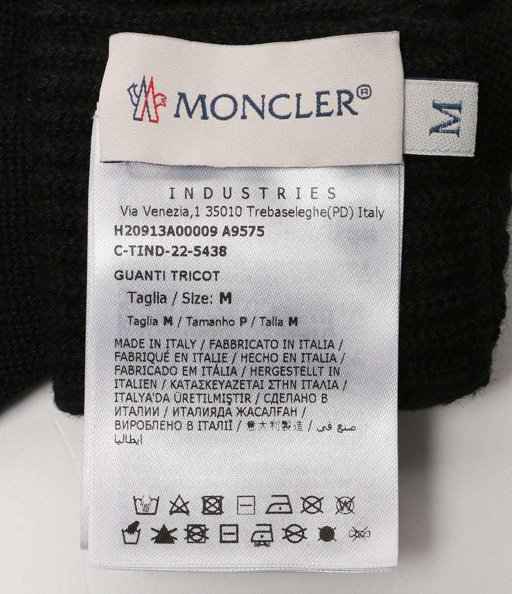 美品 MONCLER 手袋 トリコロールグローブ メンズ SIZE M モンクレール