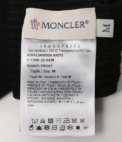 美品 MONCLER 手袋 トリコロールグローブ メンズ SIZE M モンクレール