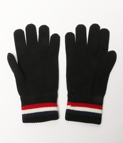 美品 MONCLER 手袋 トリコロールグローブ メンズ SIZE M モンクレール