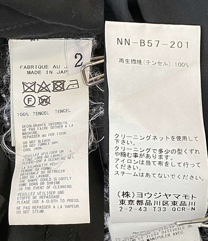 ヨウジヤマモト 長袖ロングシャツ ブラック NN-B57-201 メンズ SIZE 2 YOHJI YAMAMOTO