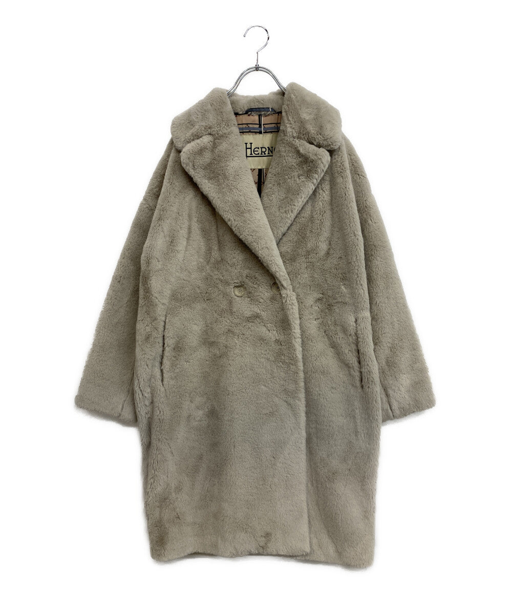 HERNO ファーコート CA000440D-12422-1985 レディース SIZE 42 ヘルノ