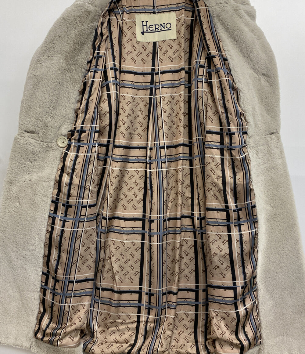HERNO ファーコート CA000440D-12422-1985 レディース SIZE 42 ヘルノ