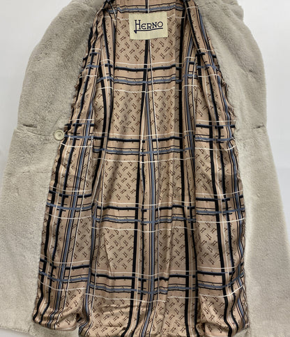 HERNO ファーコート CA000440D-12422-1985 レディース SIZE 42 ヘルノ