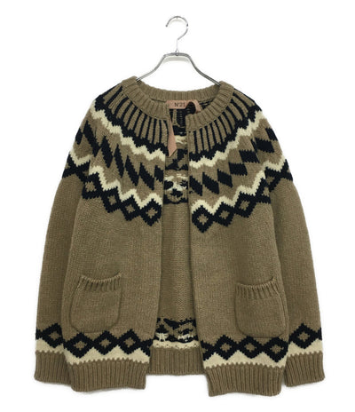 ヌメロ ヴェントゥーノ ニットカーディガン ベージュ 24AW-A010-7068 レディース SIZE S N°21