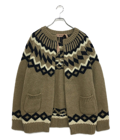 N°21 ニットカーディガン ベージュ 24AW-A010-7068 レディース SIZE S ヌメロ ヴェントゥーノ