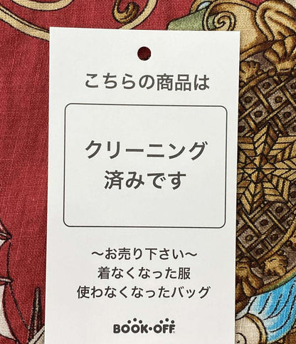 エルメス 半袖シャツ ヴィンテージ オープンカラー 船 麻100 メンズ SIZE 40 HERMES