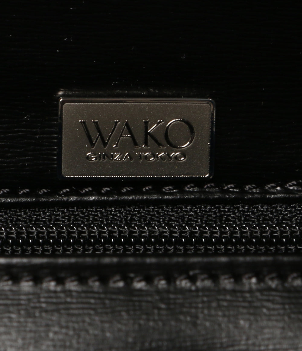 美品 WAKO ハンドバッグ 牛革フォーマルバッグ レディース ワコー