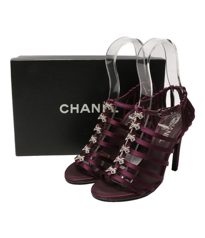 シャネル リボンビジューサンダル サテン レディース SIZE 36 CHANEL