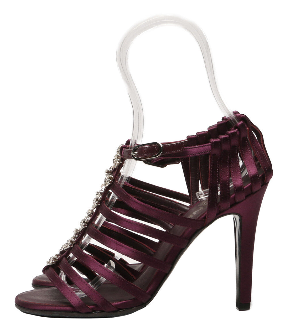 シャネル リボンビジューサンダル サテン レディース SIZE 36 CHANEL