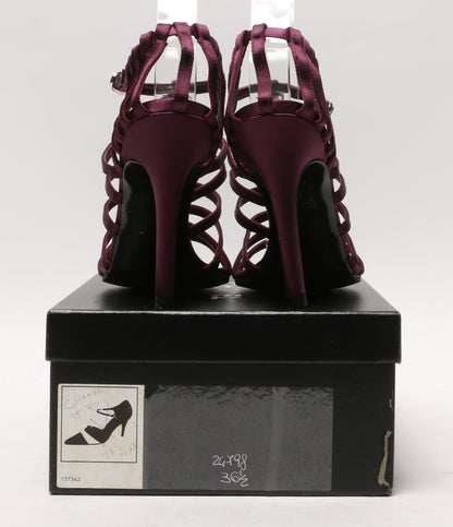 シャネル リボンビジューサンダル サテン レディース SIZE 36 CHANEL