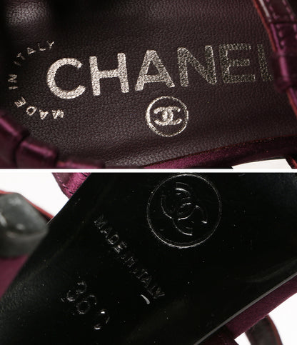 シャネル リボンビジューサンダル サテン レディース SIZE 36 CHANEL