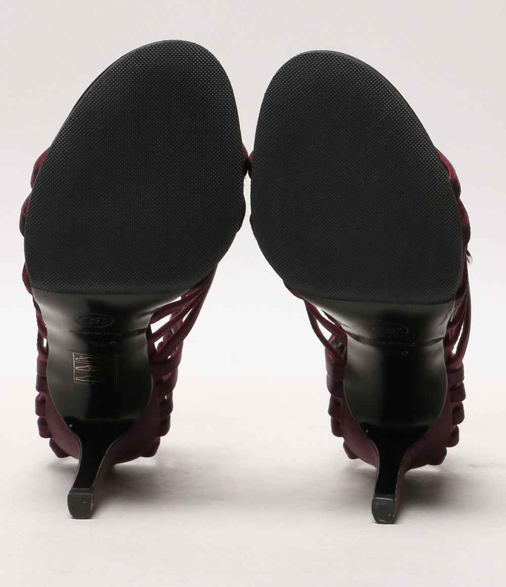 シャネル リボンビジューサンダル サテン レディース SIZE 36 CHANEL
