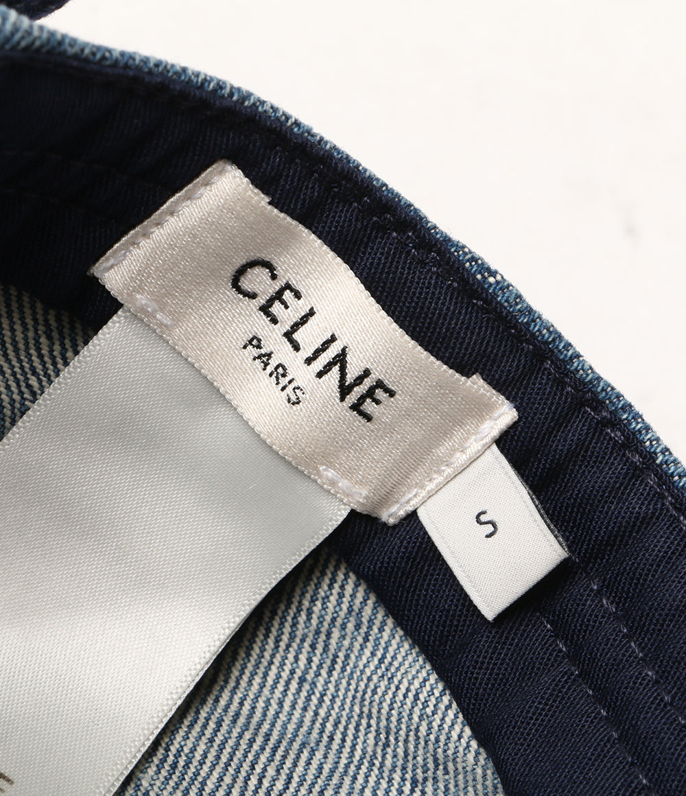 CELINE トリオンフ刺繍ベースボールキャップ 2AUT6930F レディース SIZE S セリーヌ
