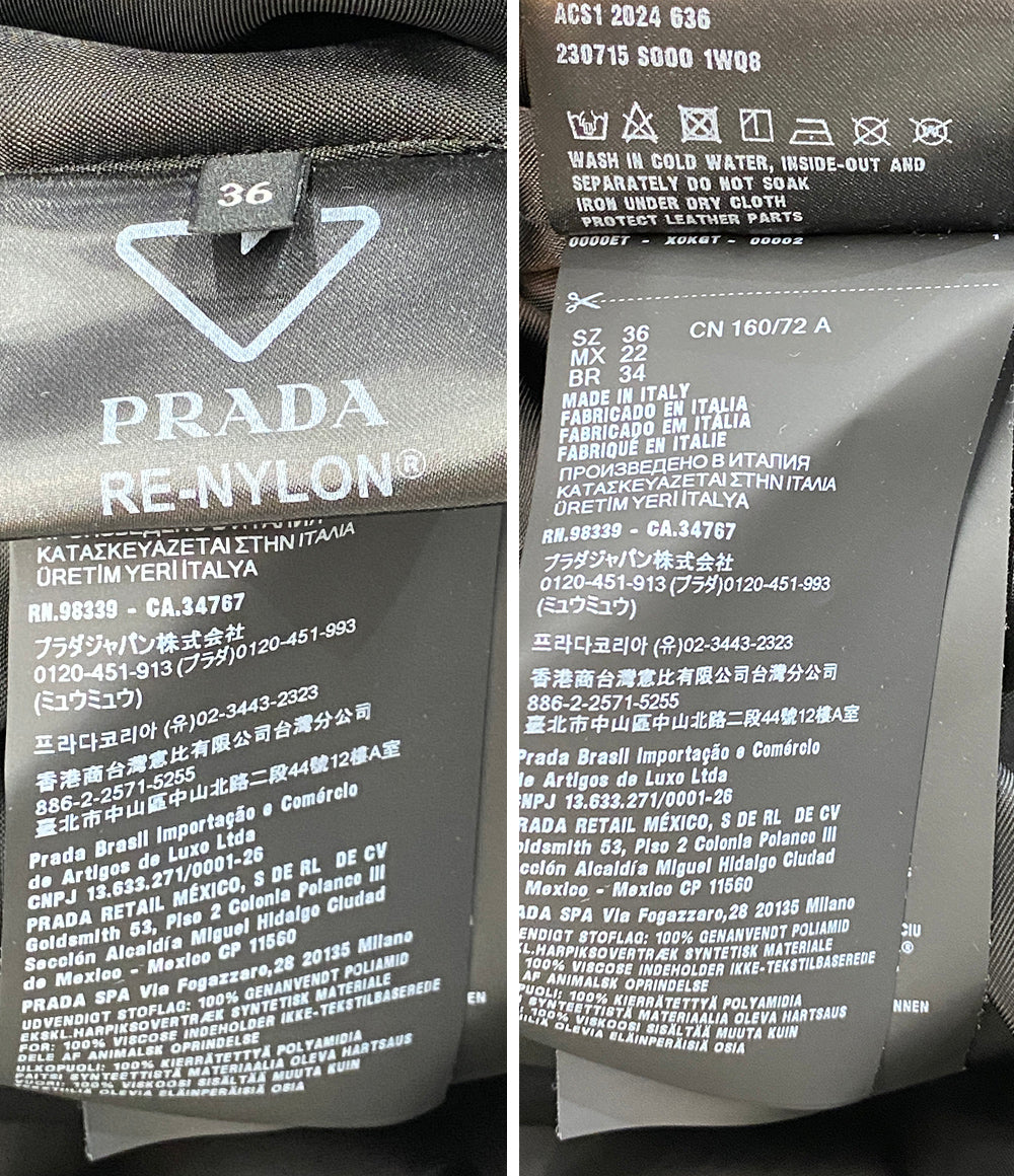 プラダ 美品 ノースリーブドレス ReーNyron 230715 レディース SIZE 36 PRADA