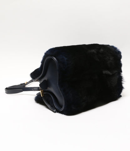 TOD'S ショルダーバッグ ファーバッグ ネイビー レディース トッズ