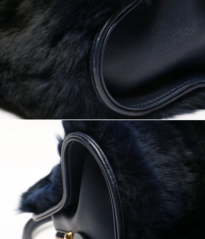 TOD'S ショルダーバッグ ファーバッグ ネイビー レディース トッズ