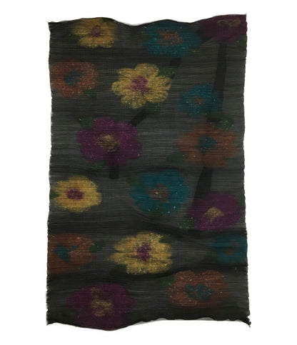 PLEATS PLEASE ストール ブラック 花柄 ウール素材 PP34-AD331 レディース プリーツプリーズ