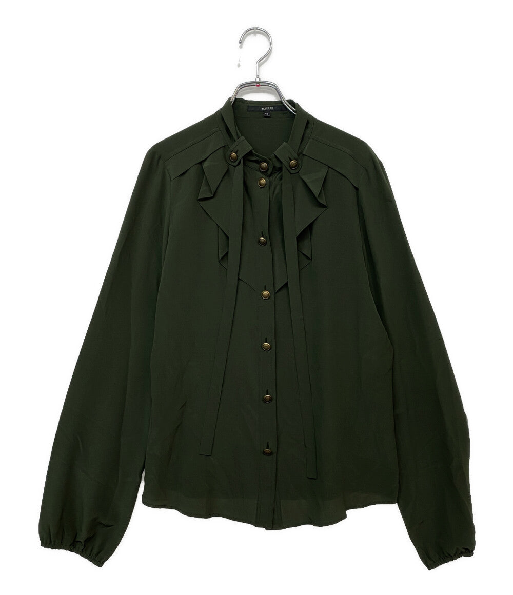 GUCCI 長袖ブラウス シルク 201431 ZS007 レディース SIZE 46 グッチ
