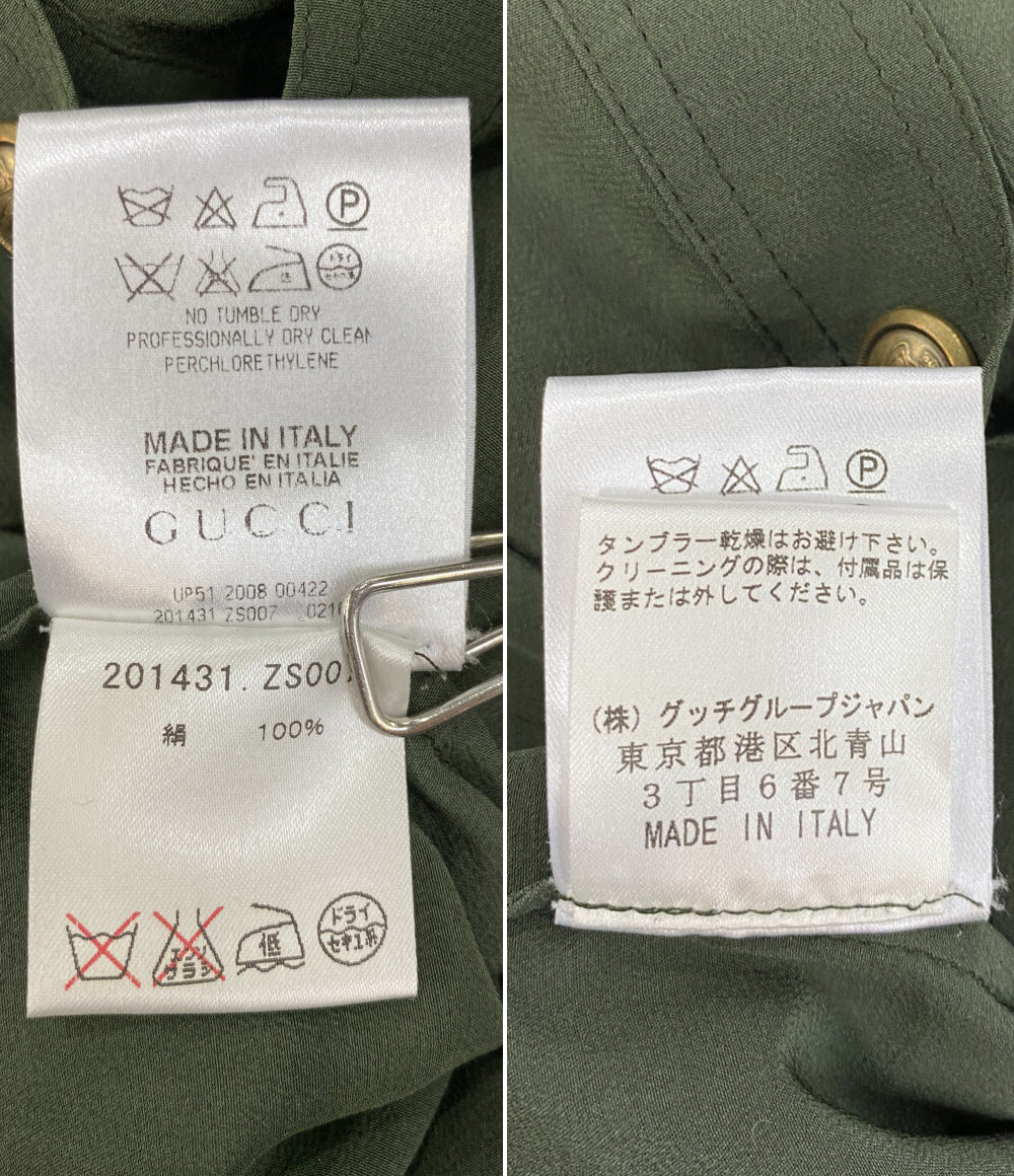 GUCCI 長袖ブラウス シルク 201431 ZS007 レディース SIZE 46 グッチ