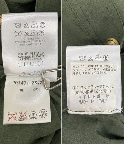 GUCCI 長袖ブラウス シルク 201431 ZS007 レディース SIZE 46 グッチ