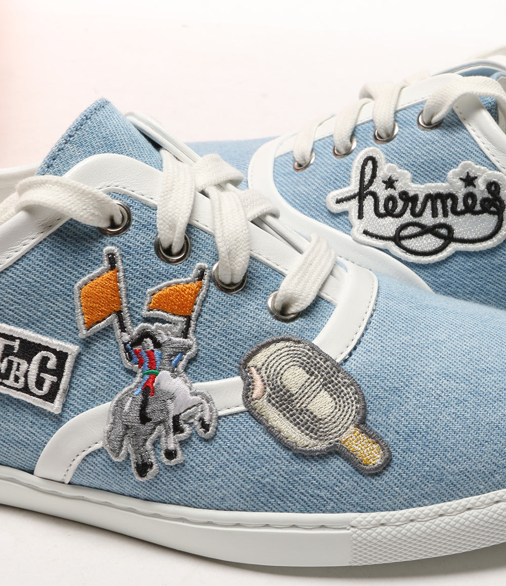 エルメス 美品 スニーカー イノサン ワッペン レディース SIZE 37 HERMES