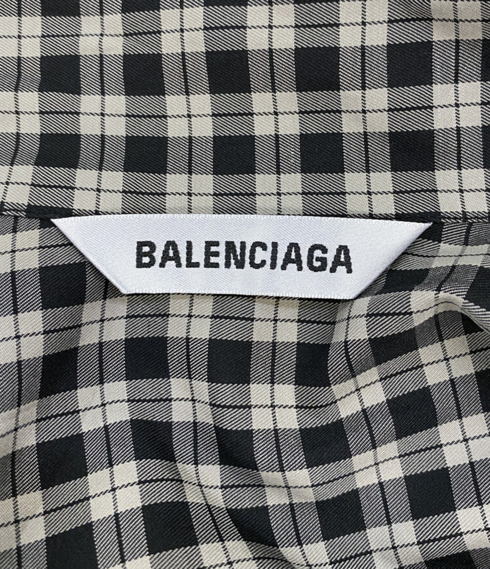 バレンシアガ ボウタイチェックシャツ 642288 レディース SIZE 32 BALENCIAGA