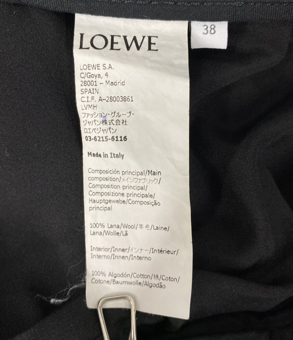 ロエベ ウールパンツ ブラック S540Y04X90 レディース SIZE 38 LOEWE