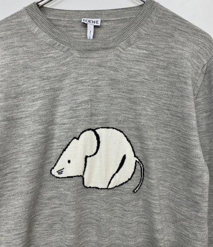 ロエベ 長袖ニット クルーネック Mouse グレー レディース SIZE XS LOEWE