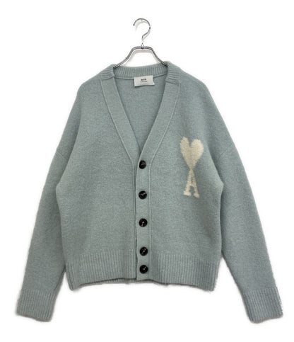 アミパリス カーディガン シャーベットブルー Aハート メンズ SIZE S AMI PARIS