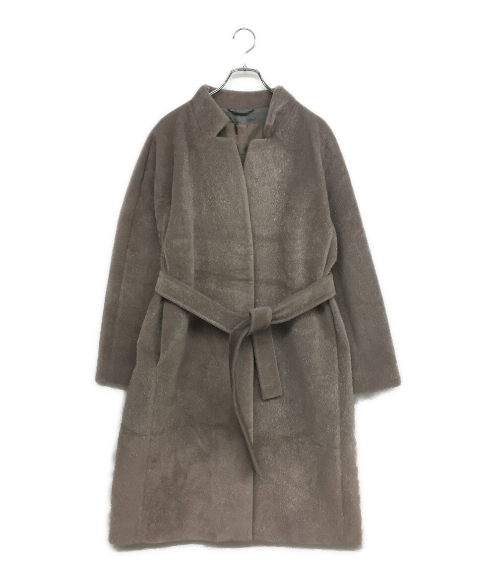 ヘルノ 美品 コート ベルテッド ニーレングス CA005DR-12257-9408 レディース SIZE 44 HERNO
