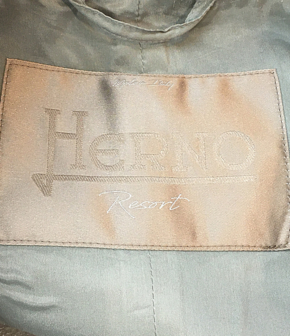 ヘルノ 美品 コート ベルテッド ニーレングス CA005DR-12257-9408 レディース SIZE 44 HERNO