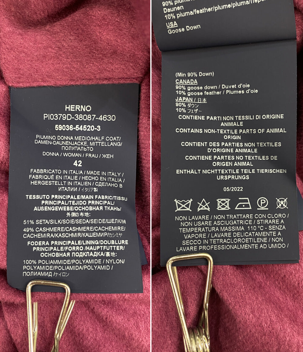 ヘルノ ダウンジャケット PI0379D レディース SIZE 42 HERNO