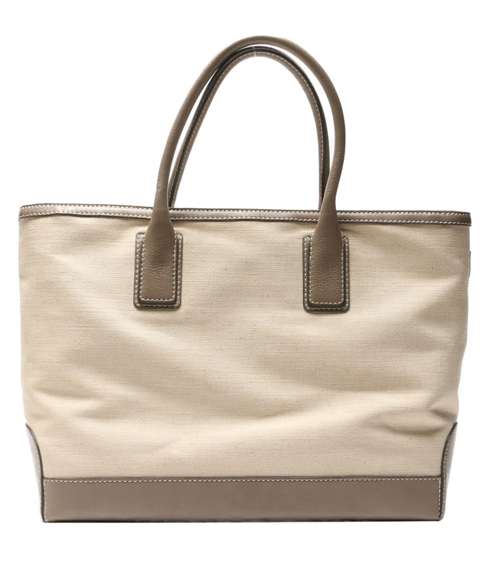 ヒロフ 美品 トートバッグ キャンバス レザー レディース HIROFU