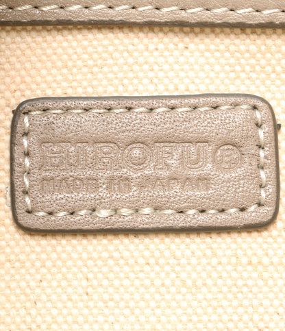 ヒロフ 美品 トートバッグ キャンバス レザー レディース HIROFU