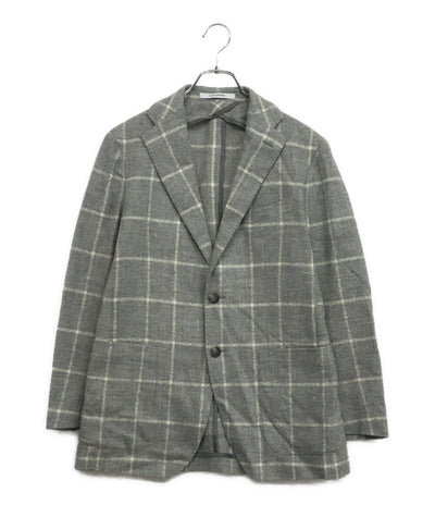 美品 TAGLIATORE テーラードジャケット グレーチェック 1SMC22K-AI メンズ SIZE 46 タリアトーレ